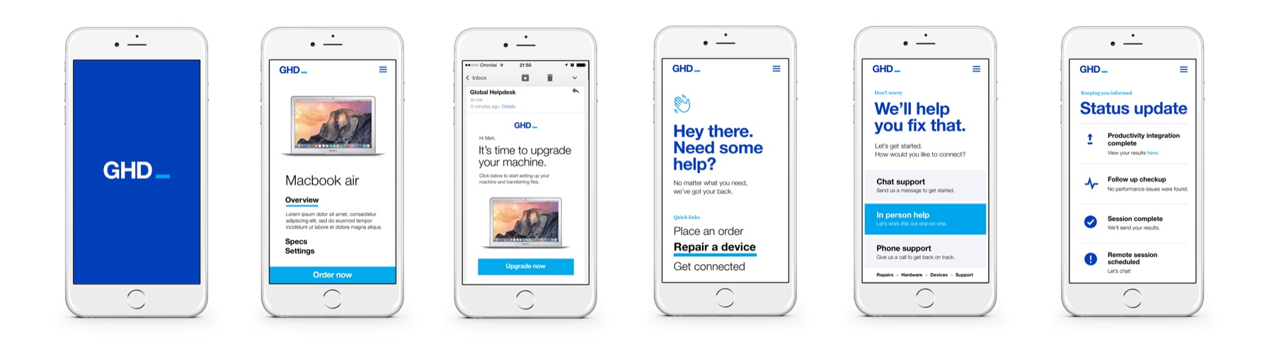 Mobile self-service experience across support channels